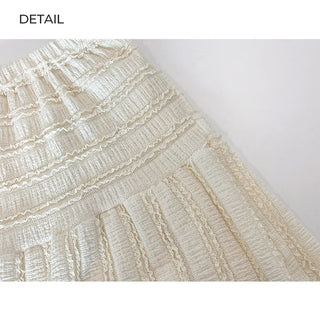 [Lined] Lace Long Skirt (3 colors)