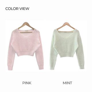 Soft V-neck knit (6 colors)