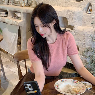 Bagel Puff Short-Sleeve Knit (3 colors)