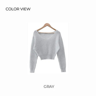 Soft V-neck knit (6 colors)