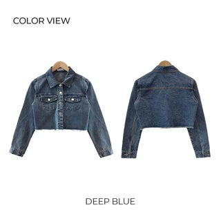 Cropped denim jacket (2 colors)
