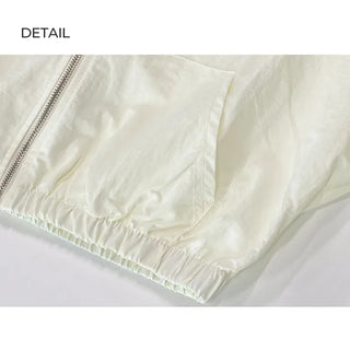 Nylon cropped hoodie (4 colors)