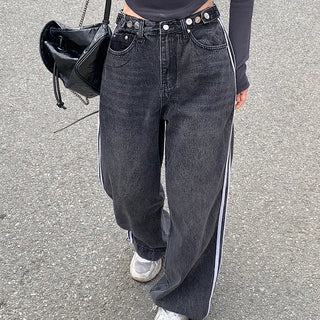 2-Way Line Wide Denim Pants (2 colors)