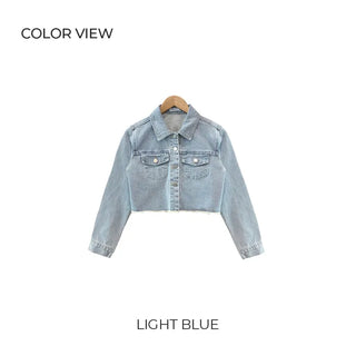 Cropped denim jacket (2 colors)
