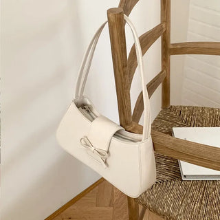 Ballet Core Ribbon Baguette Shoulder Bag