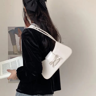 Ballet Core Ribbon Baguette Shoulder Bag