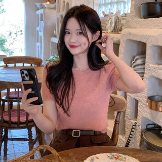 Bagel Puff Short-Sleeve Knit (3 colors)