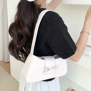 Ballet Core Ribbon Baguette Shoulder Bag