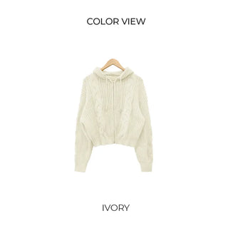 2-Way Twist Knit Hoodie (4 colors)