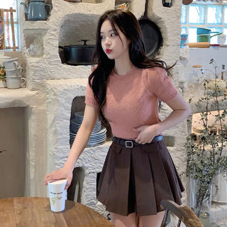 Bagel Puff Short-Sleeve Knit (3 colors)