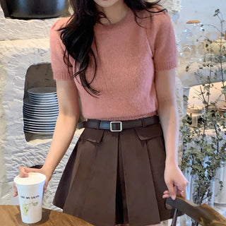Bagel Puff Short-Sleeve Knit (3 colors)