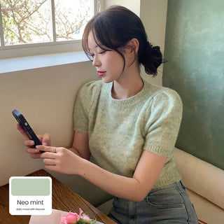 Bagel Puff Short-Sleeve Knit (3 colors)