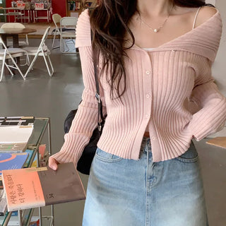Sailor collar cardigan (6 colors)