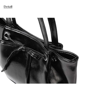 Ribbon Ballet Core Wrinkle Leather Tote Bag (6 colors)