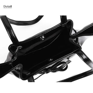 Ribbon Ballet Core Wrinkle Leather Tote Bag (6 colors)