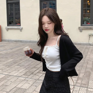 Ribbed V-neck cardigan (6 colors)
