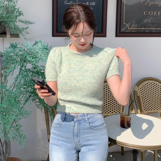 Bagel Puff Short-Sleeve Knit (3 colors)