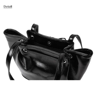Ribbon Ballet Core Wrinkle Leather Tote Bag (6 colors)
