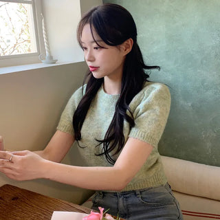 Bagel Puff Short-Sleeve Knit (3 colors)