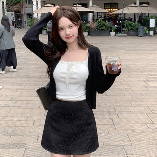 Ribbed V-neck cardigan (6 colors)