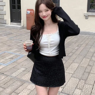 Ribbed V-neck cardigan (6 colors)