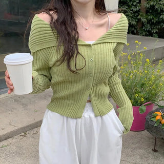 Sailor collar cardigan (6 colors)