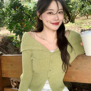 Sailor collar cardigan (6 colors)
