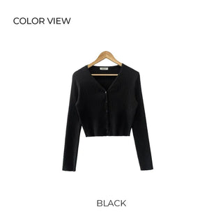 Ribbed V-neck cardigan (6 colors)