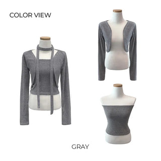 Cat Top Bolero Set (5 colors)
