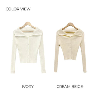 Sailor collar cardigan (6 colors)