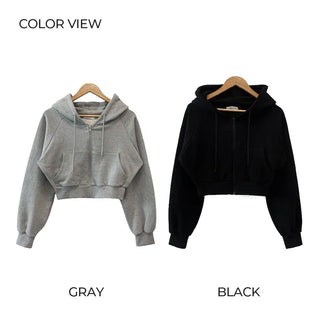 Pile Cropped Hoodie (7 colors)