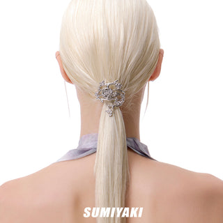 Metal Rose Girl Ponytail Hairpin