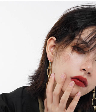 Long chain earrings