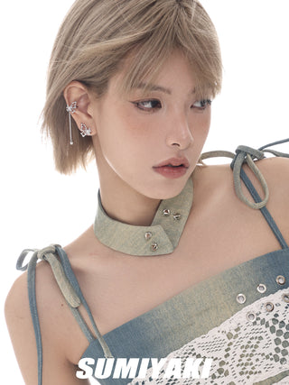 Metal Butterfly Exquisite Silver Earrings