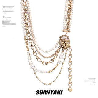 Multi-layer pearl necklace