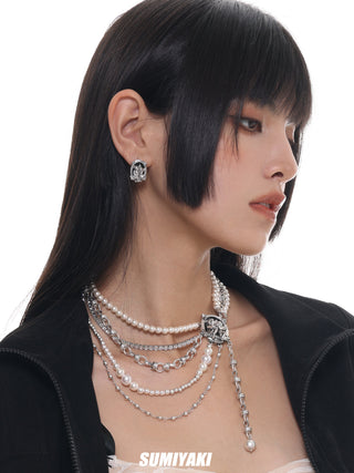 Multi-layer pearl necklace