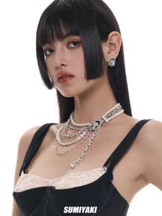 Multi-layer pearl necklace