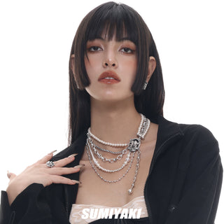 Multi-layer pearl necklace