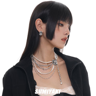 Multi-layer pearl necklace