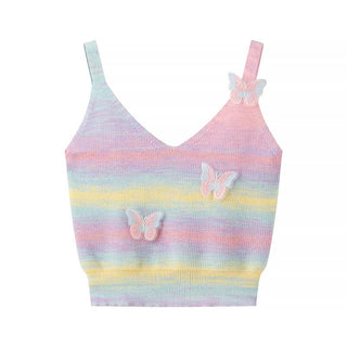 Gradient Butterfly Crop Top