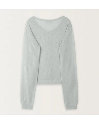 Perforated cardigan
