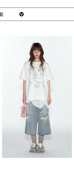 [TAKEANAP] printed loose tee