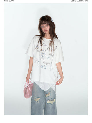 [TAKEANAP] printed loose tee