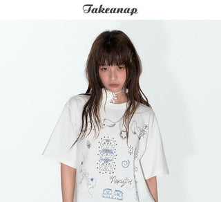 [TAKEANAP] printed loose tee