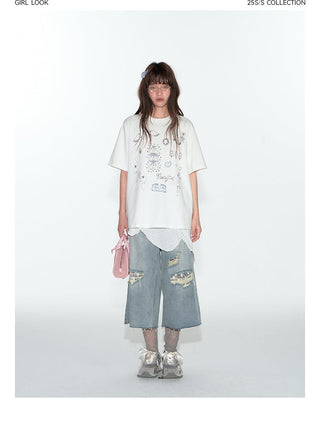 [TAKEANAP] printed loose tee