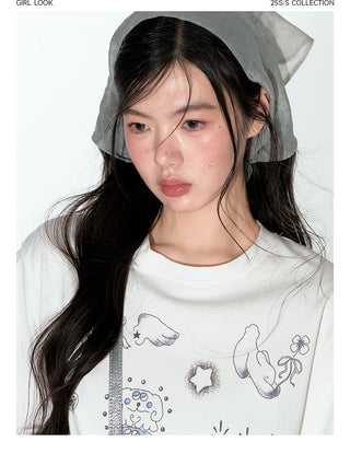 [TAKEANAP] printed loose tee