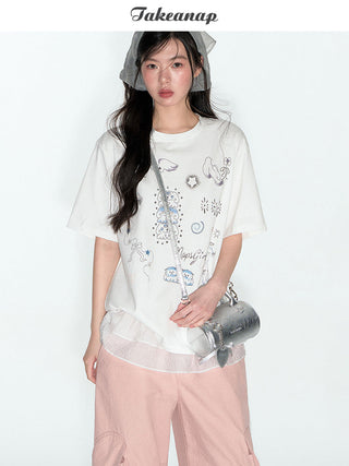 [TAKEANAP] printed loose tee