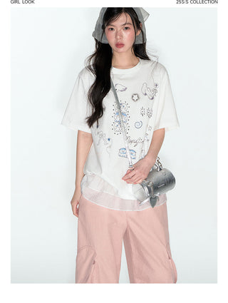 [TAKEANAP] printed loose tee