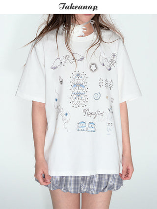 [TAKEANAP] printed loose tee