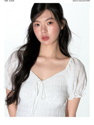 [TAKEANAP] plaid V-neck dress
